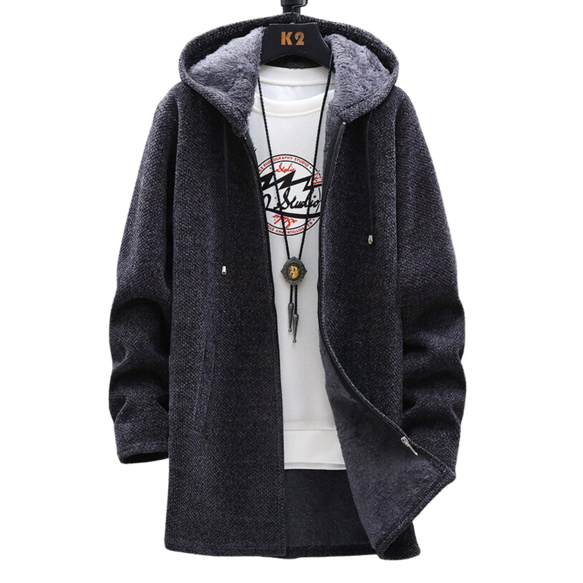 Longline Zip Hoodie