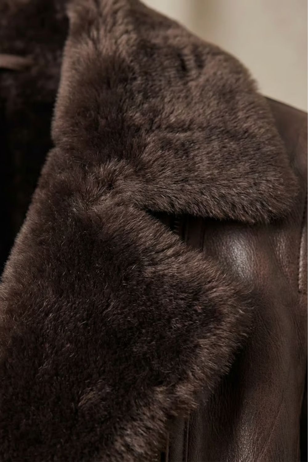 Women's Shearling-lined Elegance Leather Jacket