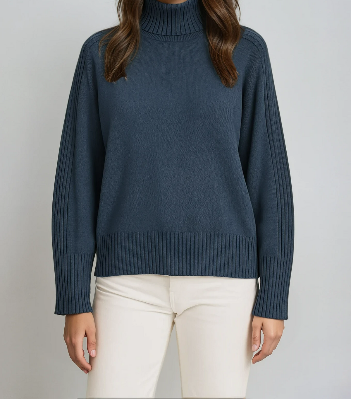Fern | Ribbed Mock Neck Sweater