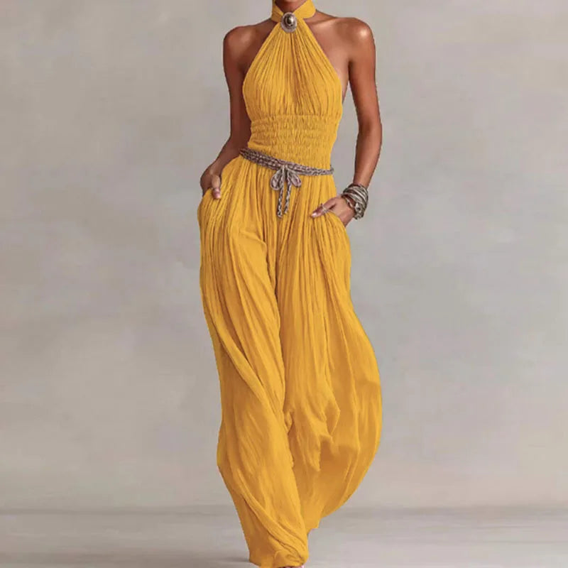 Veradelle™ | Pleated Halter Romper
