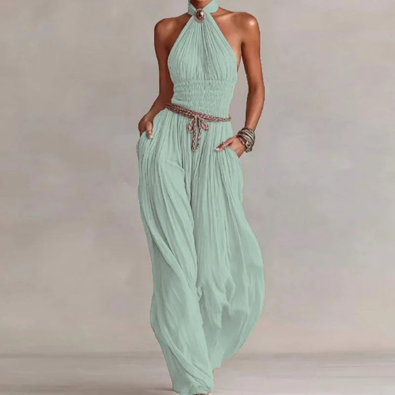 Niamara™ | Pleated Halter Romper