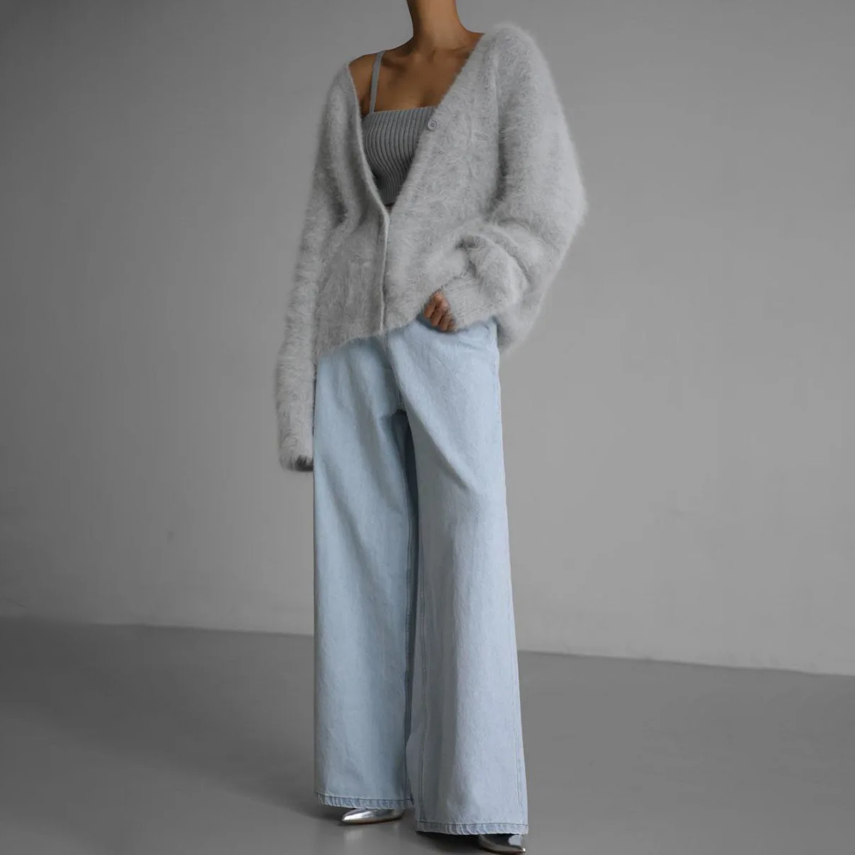 Orlena™ | Oversized V-Neck Cardigan