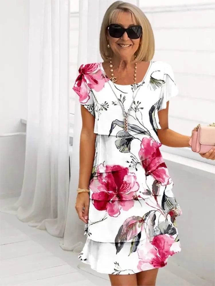 Jillian™ | Elegant Comfort Ruffle Dress