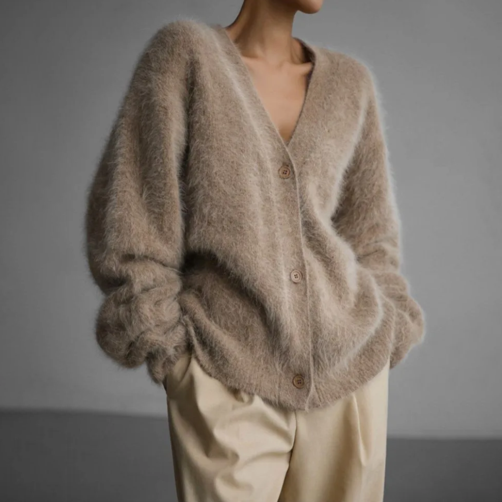 Orlena™ | Oversized V-Neck Cardigan