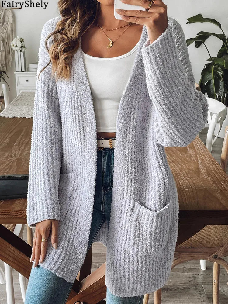 Everly™ | Long Knit Pocket Cardigan