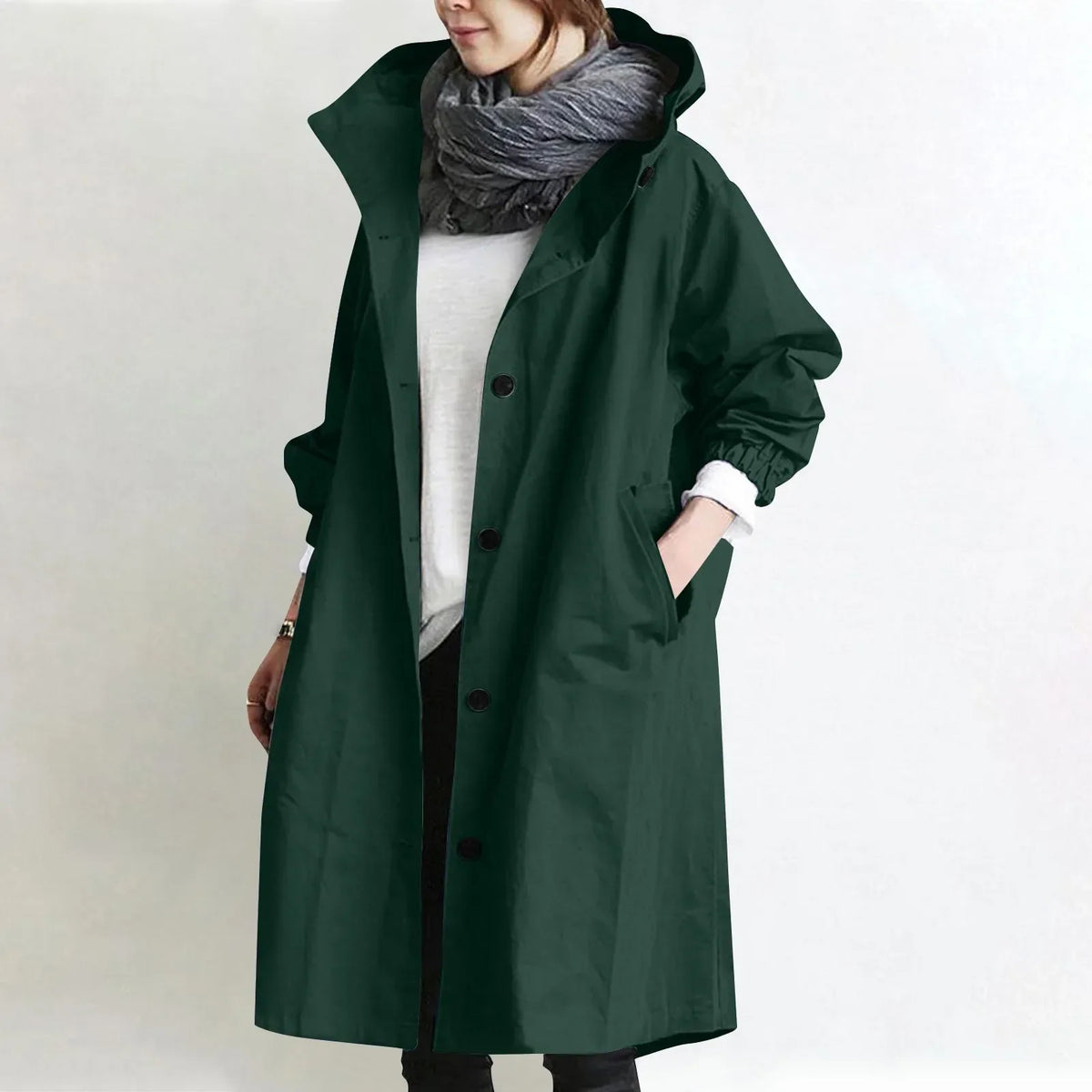 Margaret™ | Hooded Longline Trench Coat