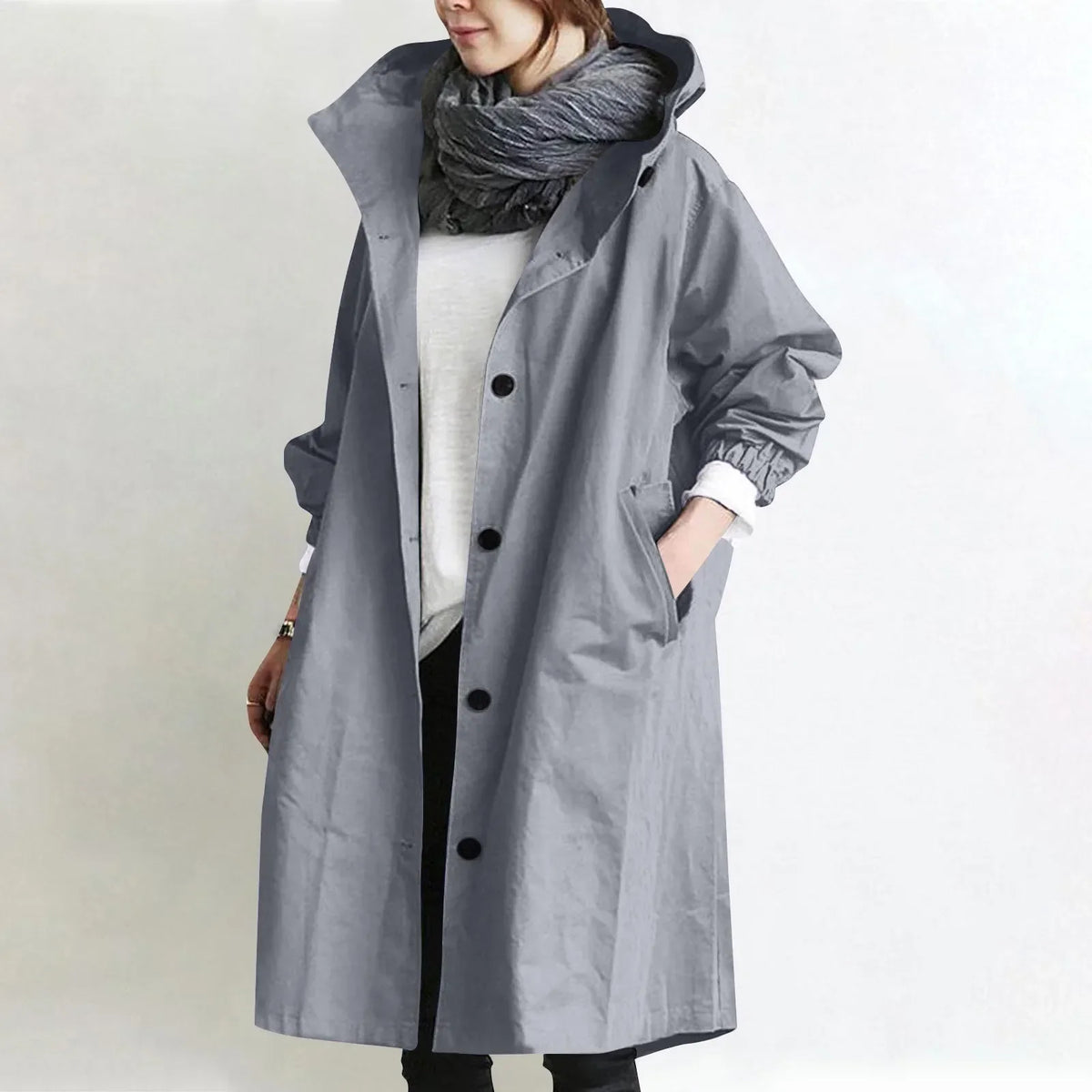 Margaret™ | Hooded Longline Trench Coat