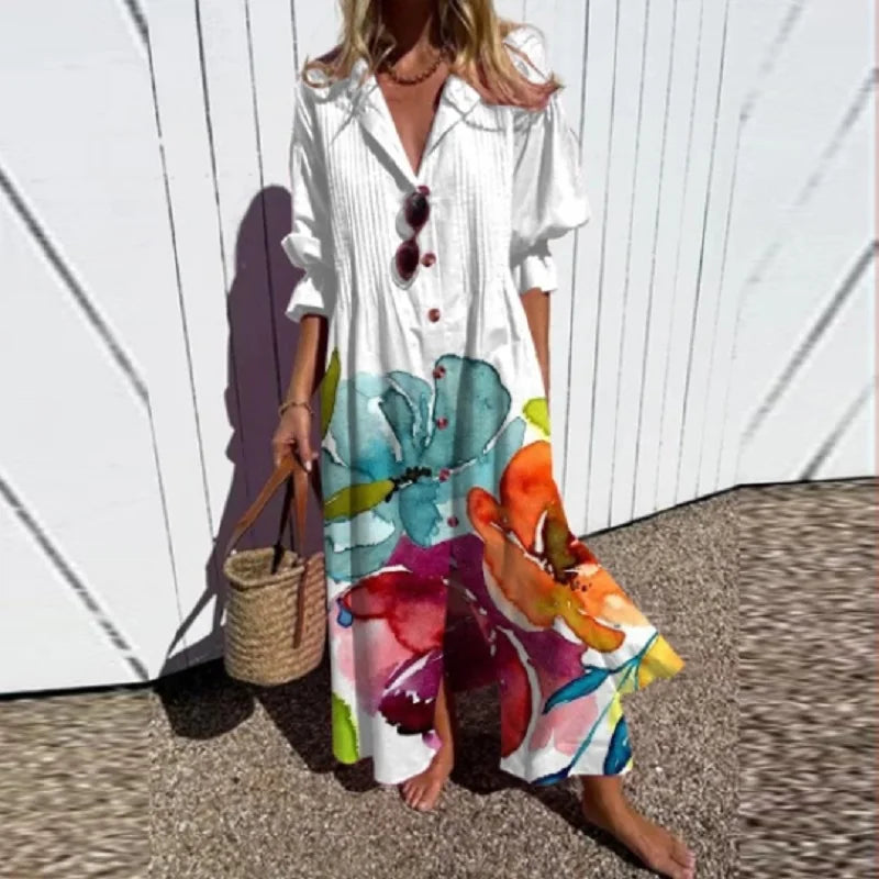 Coraline™ | Bohemian Printed Maxi Dress
