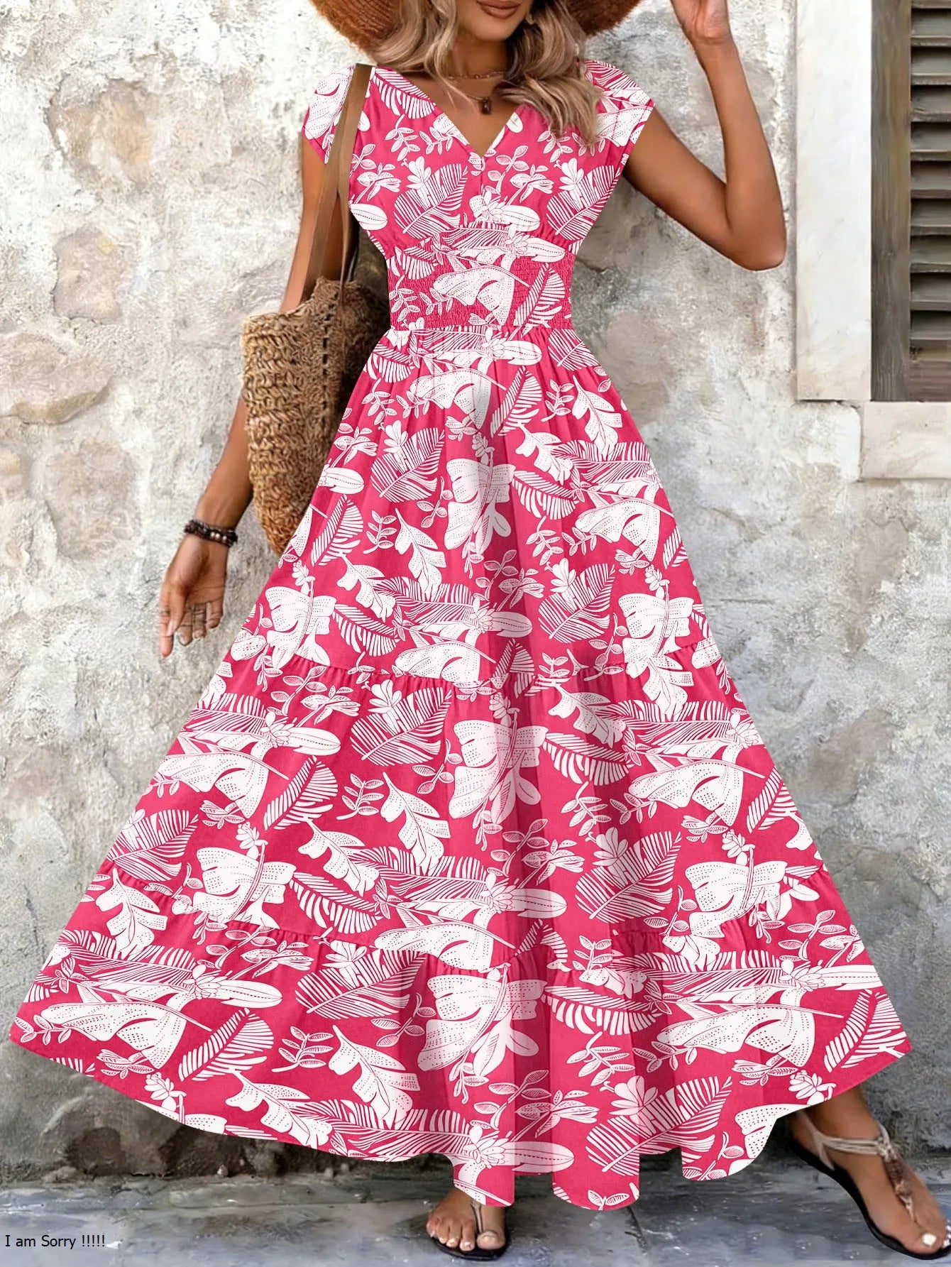 Mirabel™ | Baroque V-Neck Maxi Dress
