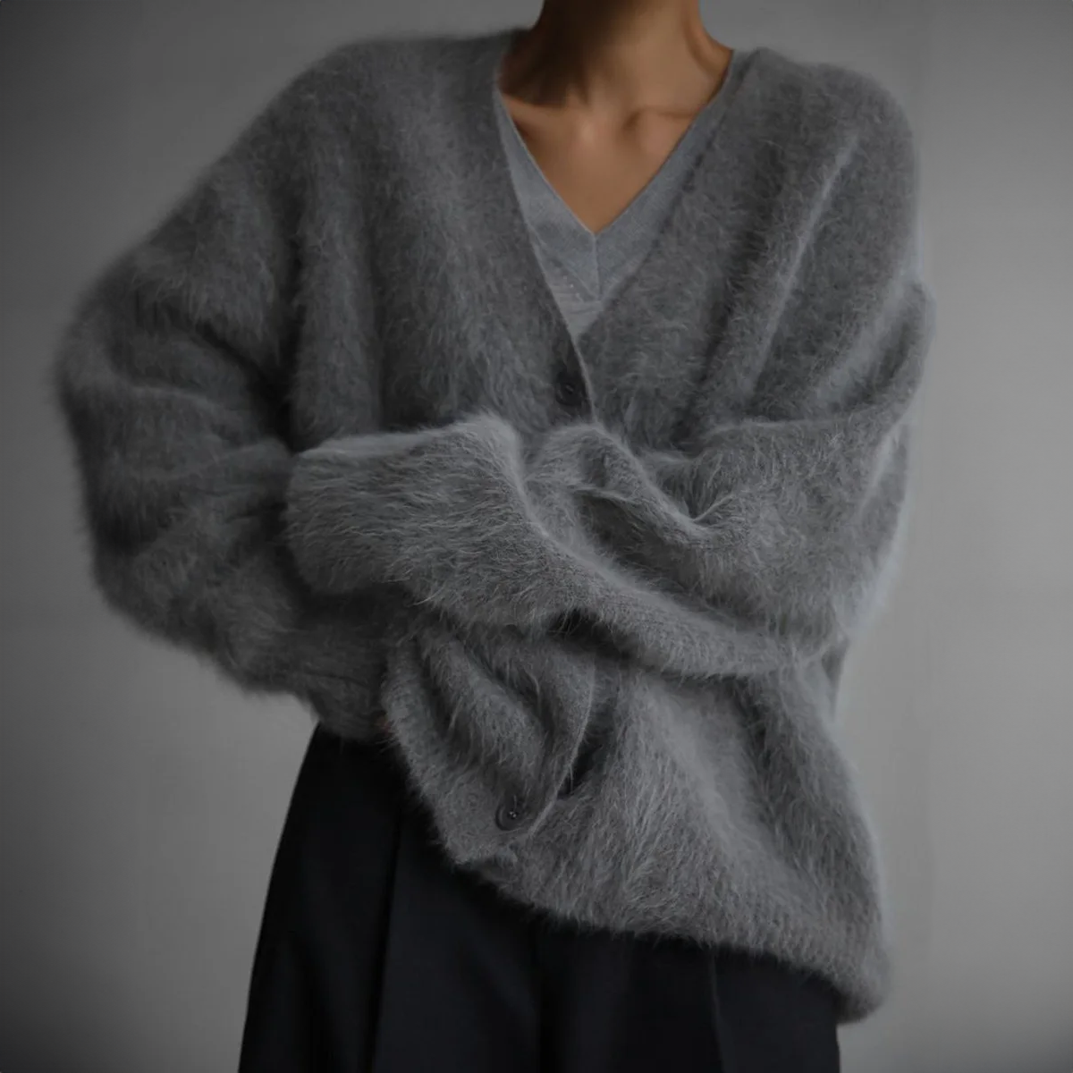 Orlena™ | Oversized V-Neck Cardigan