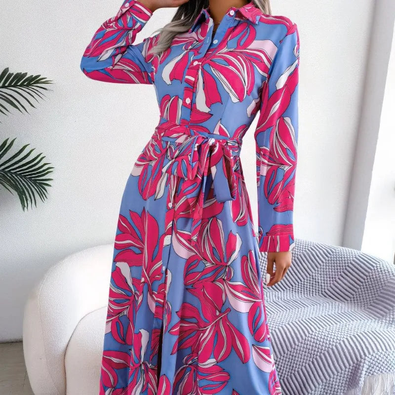 Lorena™ | Floral Button-Front Maxi Dress