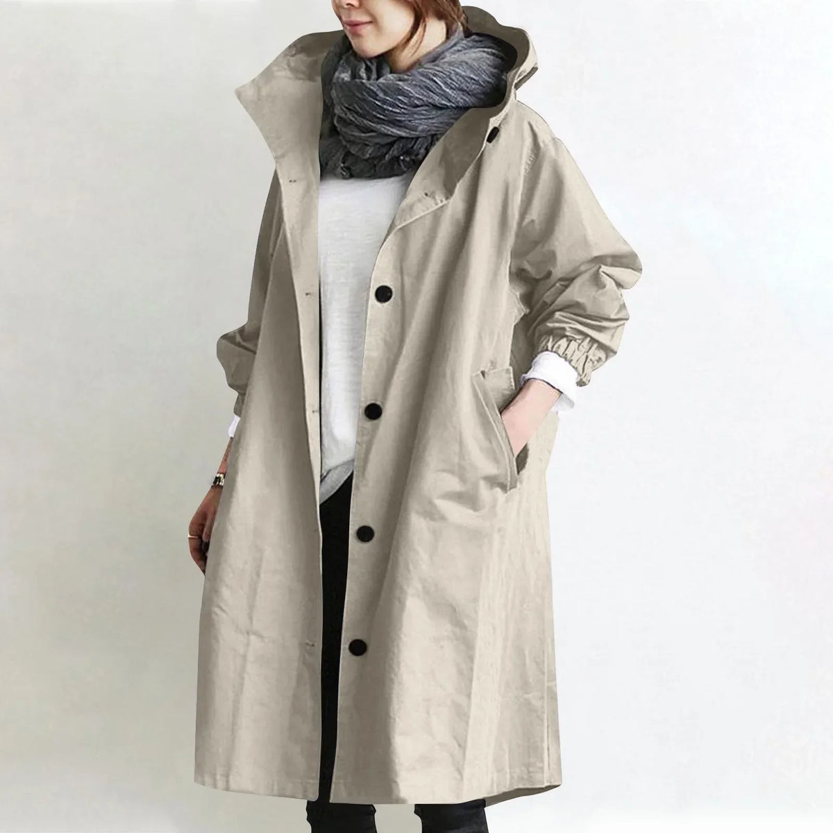 Margaret™ | Hooded Longline Trench Coat