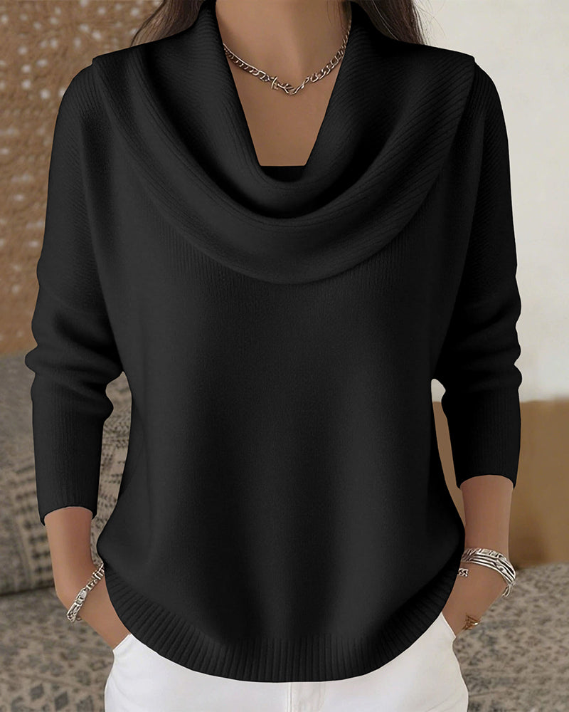 Emilia | Urban Cowl Neck Knit Sweater