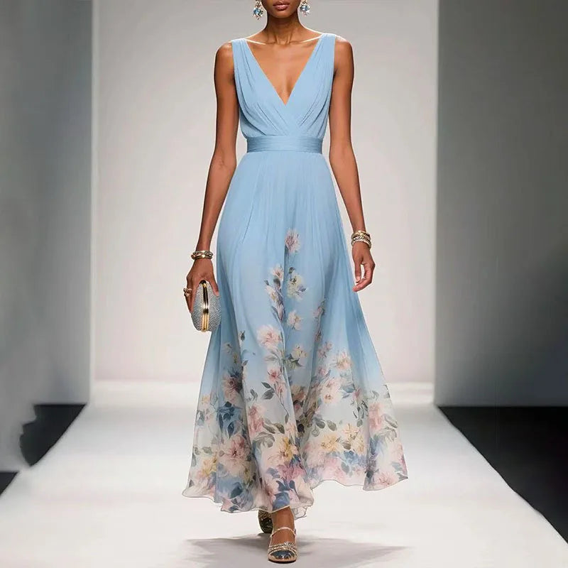 Aureana™ | Flowing Floral Maxi Dress