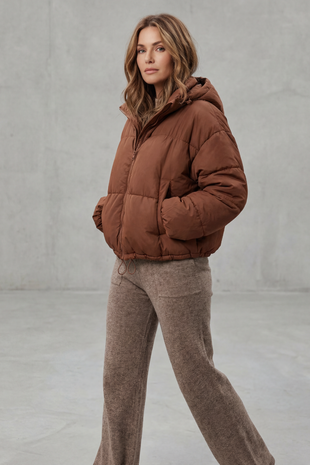 Women's Quilted Comfort Cropped Puffer Jacket