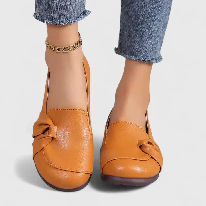 Rosellen™ | Bow-Front Slip-On Flat Loafer