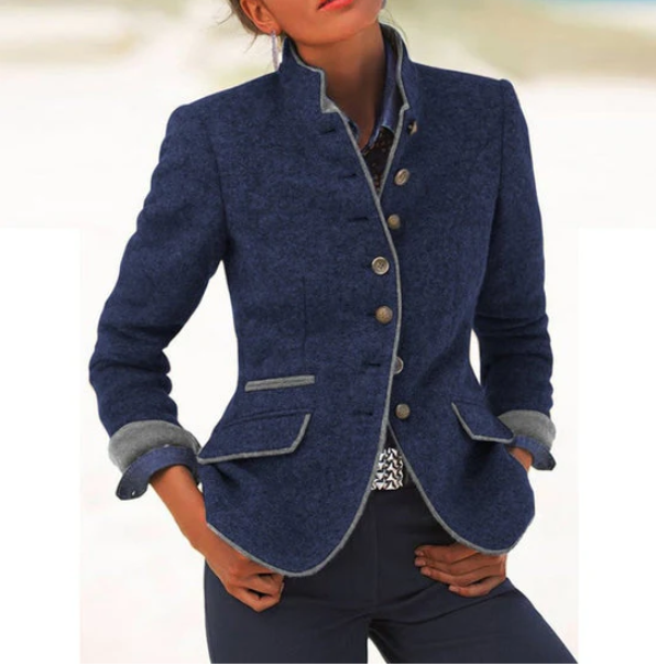 Thea™ | Stand-Collar Button-Front Jacket
