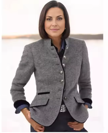 Thea™ | Stand-Collar Button-Front Jacket