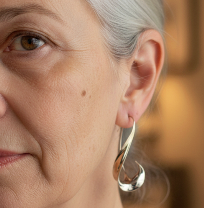 Gilda™ | Dangling Two-Tone Sculptural Earrings