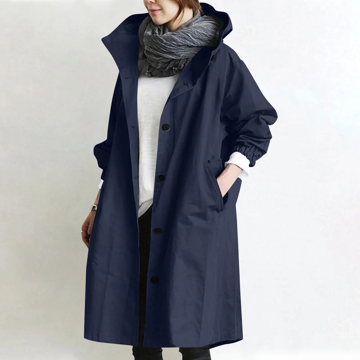 Margaret™ | Hooded Longline Trench Coat