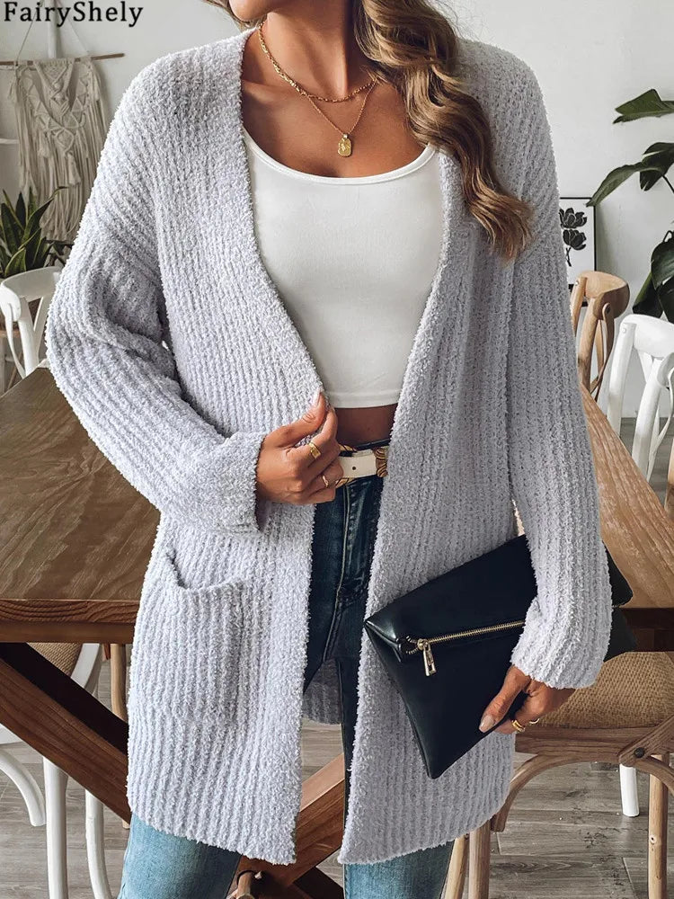 Everly™ | Long Knit Pocket Cardigan