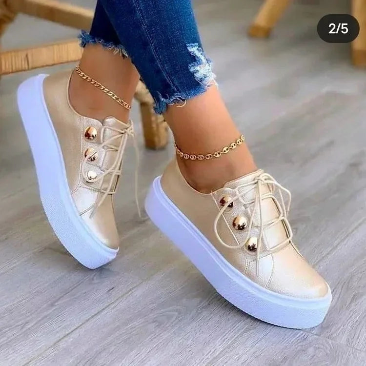 Orthopaedic Round Toe Platform Trainers