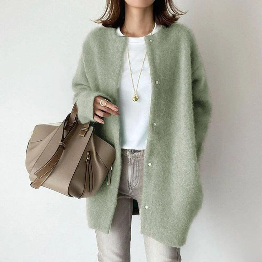 Ottilie™ | Long Button-Front Cardigan