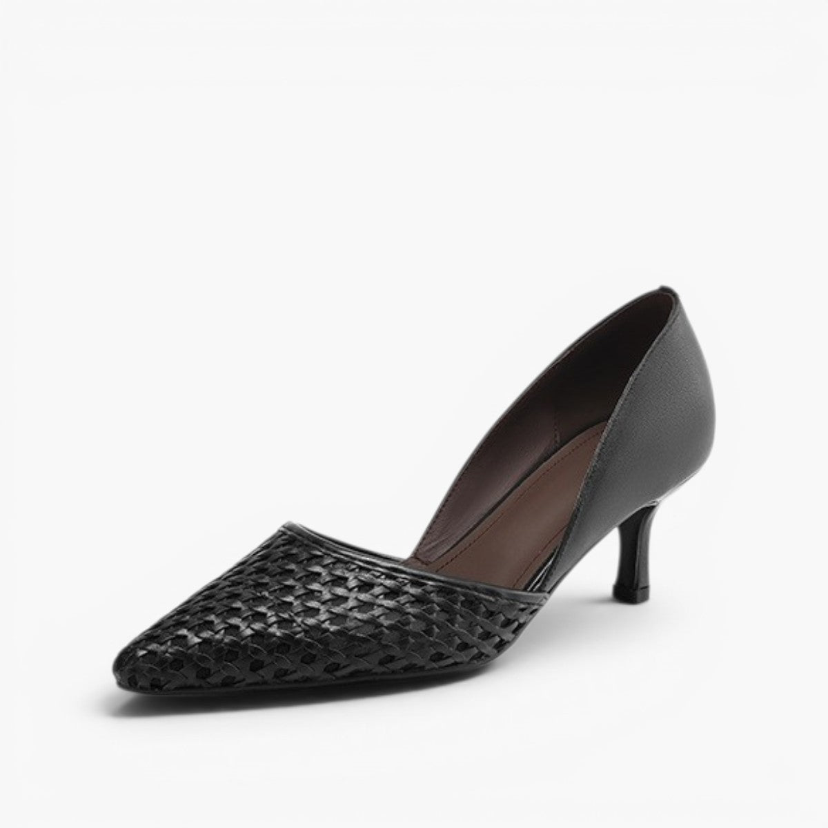 Women's Woven Leather Heels