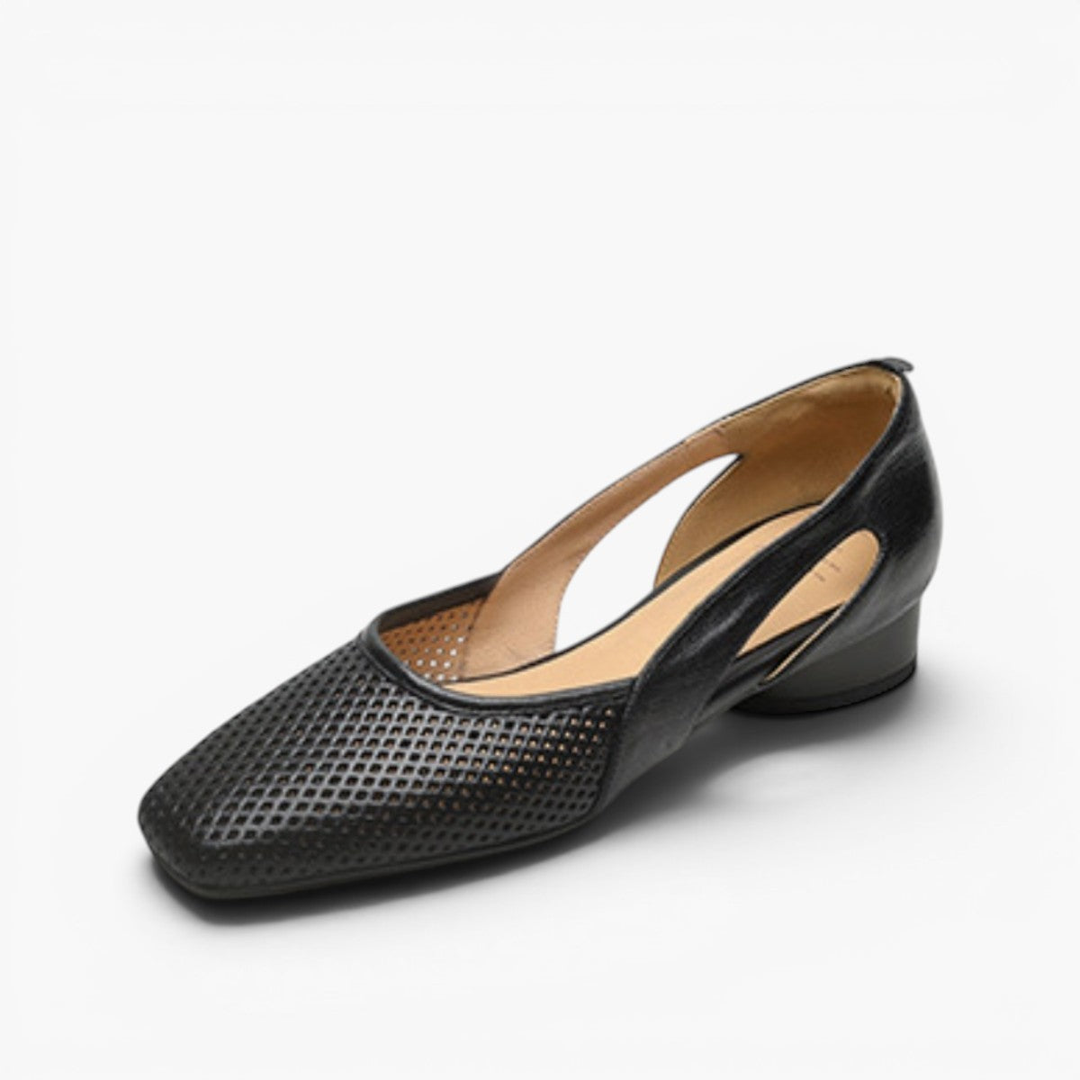 Women's Mesh Leather Heels