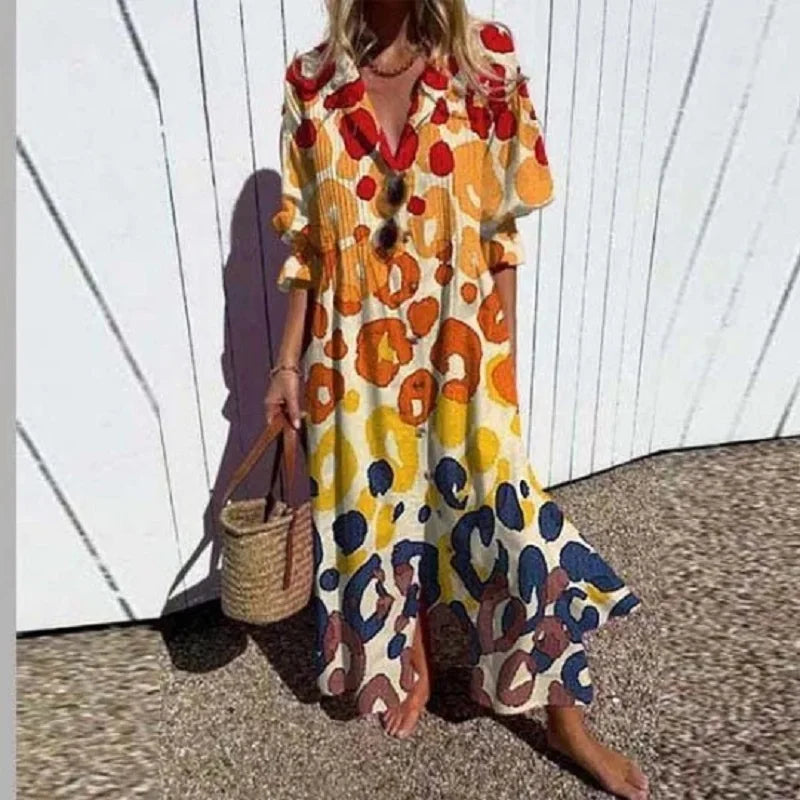 Coraline™ | Bohemian Printed Maxi Dress