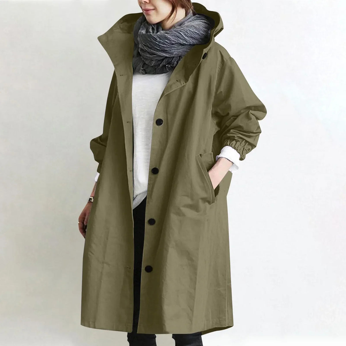Margaret™ | Hooded Longline Trench Coat
