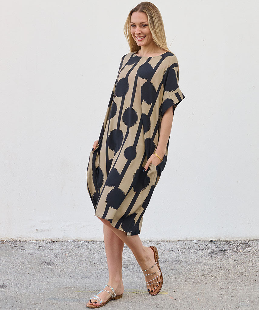 Robe Courte Décontractée à Poches – Ornella Caftan™