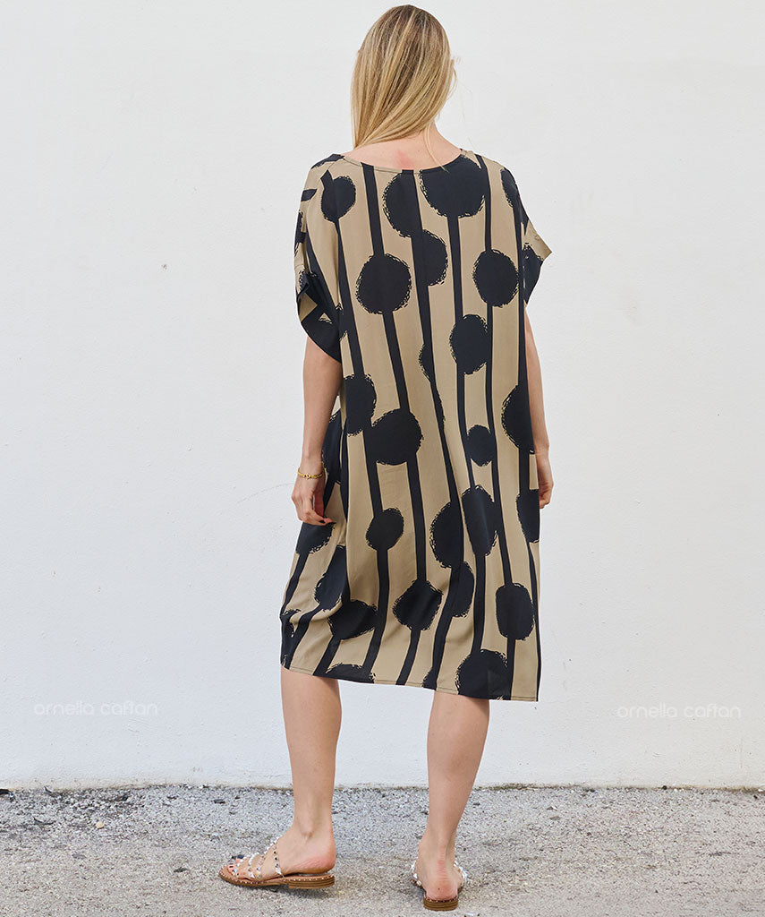 Robe Courte Décontractée à Poches – Ornella Caftan™