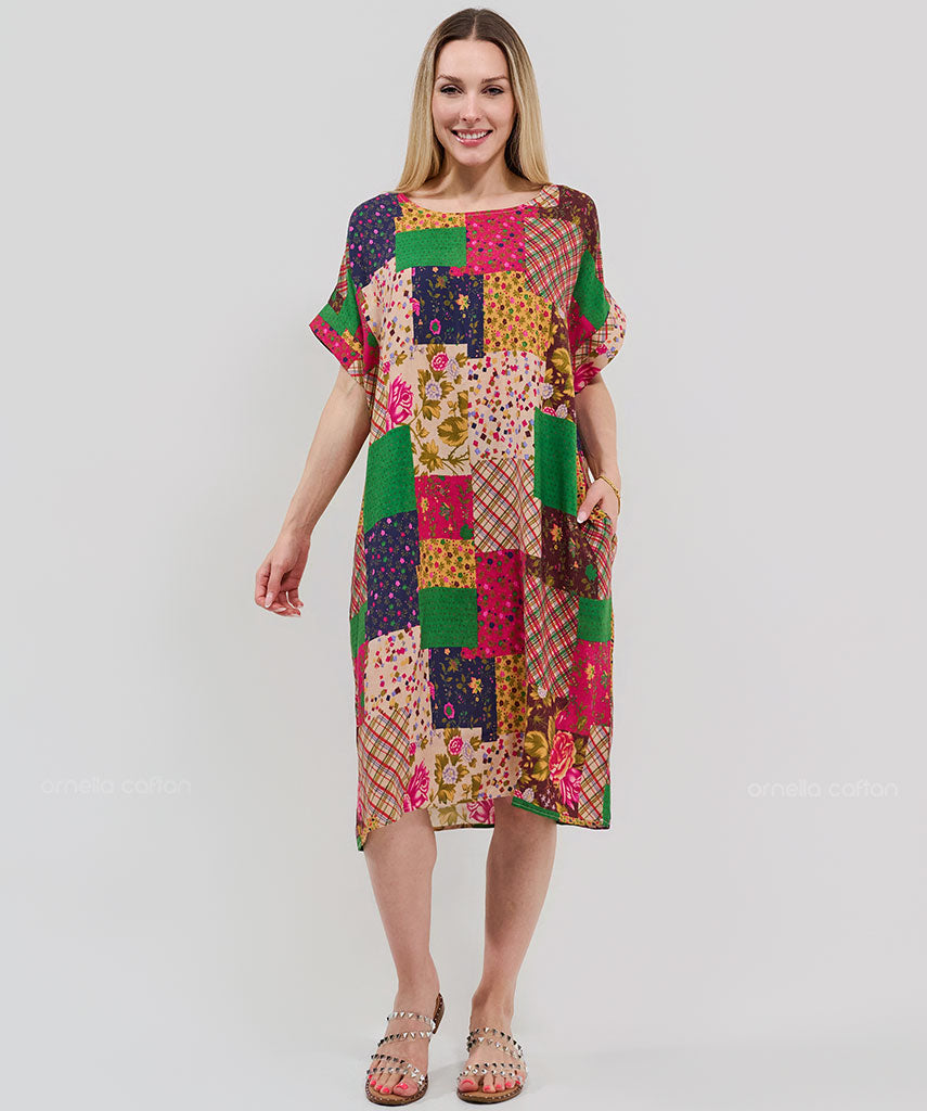 Robe Courte Décontractée à Poches – Ornella Caftan™
