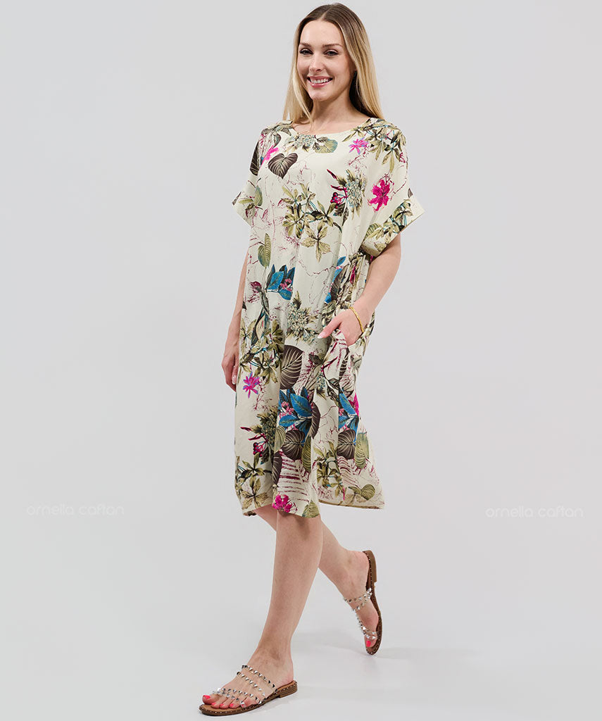 Robe Courte Décontractée à Poches – Ornella Caftan™