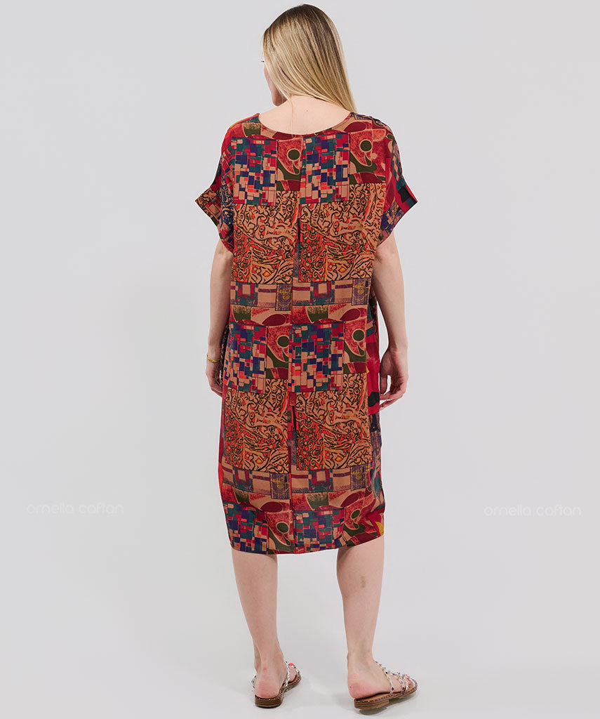 Robe Courte Décontractée à Poches – Ornella Caftan™