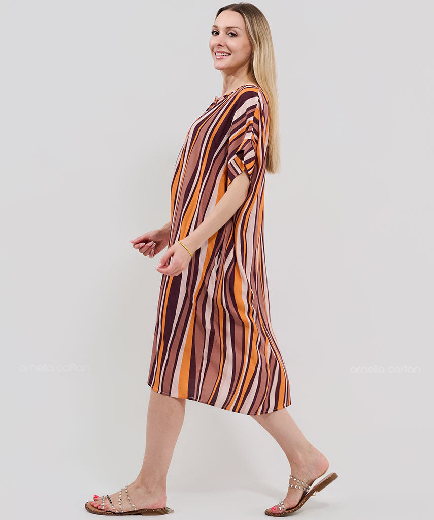 Robe Courte Décontractée à Poches – Ornella Caftan™