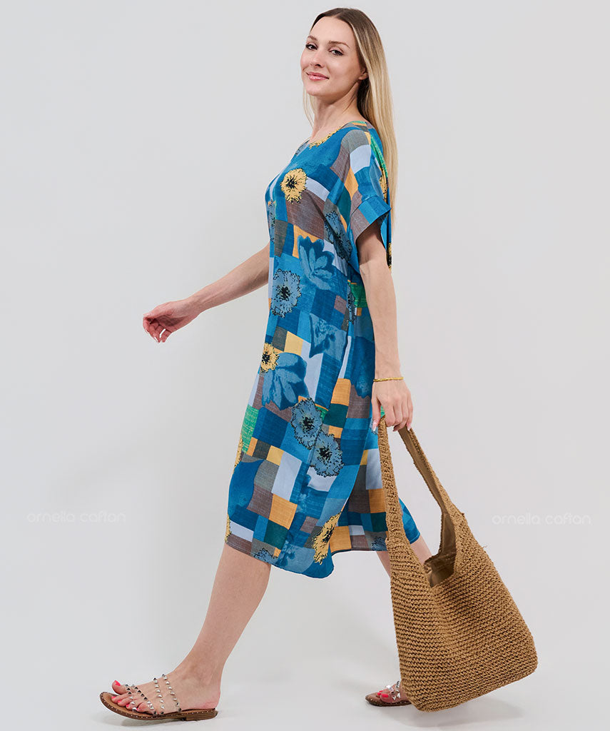 Robe Courte Décontractée à Poches – Ornella Caftan™