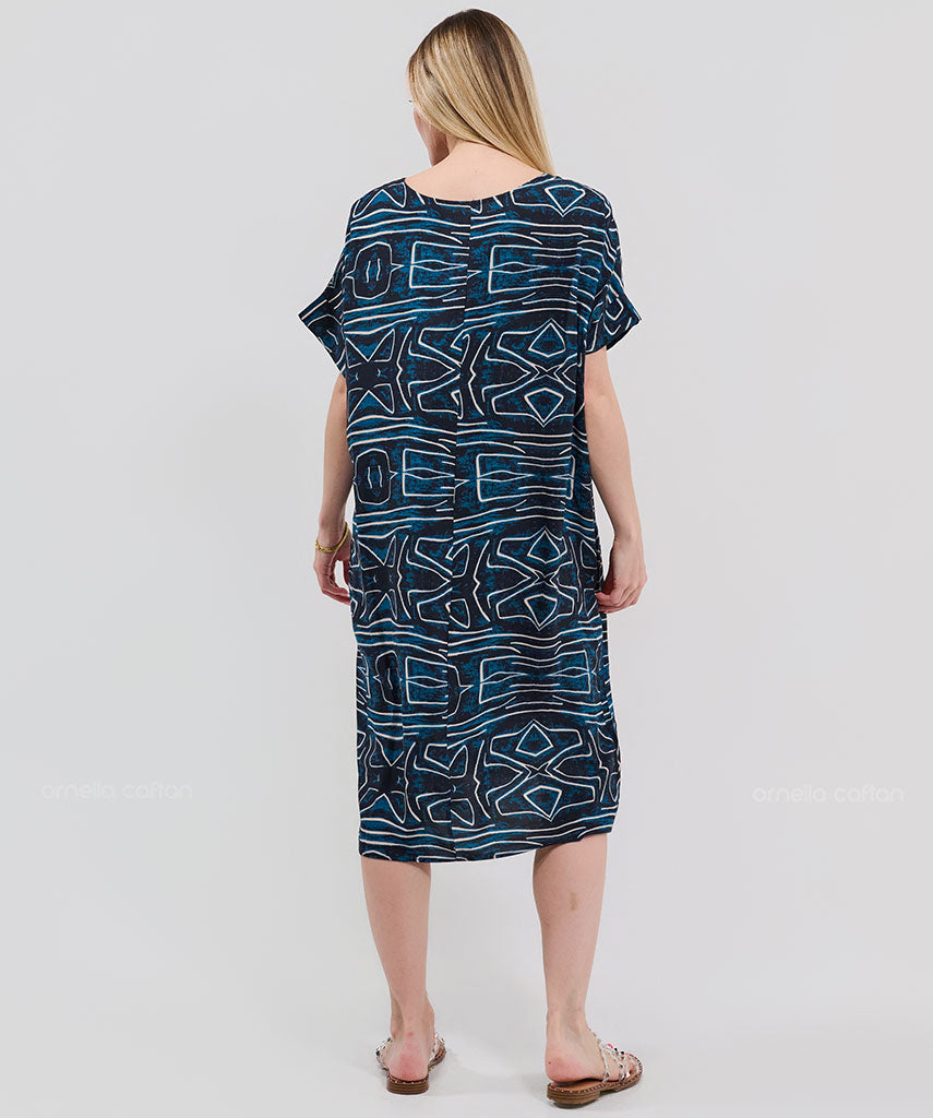 Robe Courte Décontractée à Poches – Ornella Caftan™