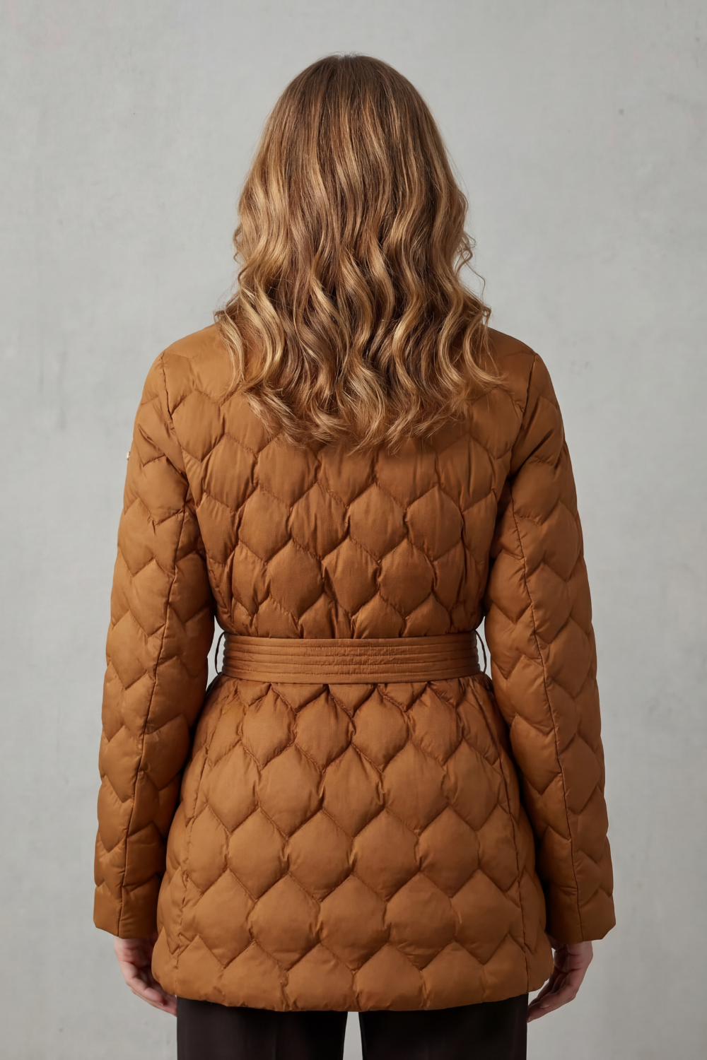 Women's Sculpted Quilt Belted Puffer Jacket