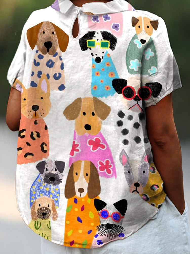 Imogen™ | Dog Print Shirt