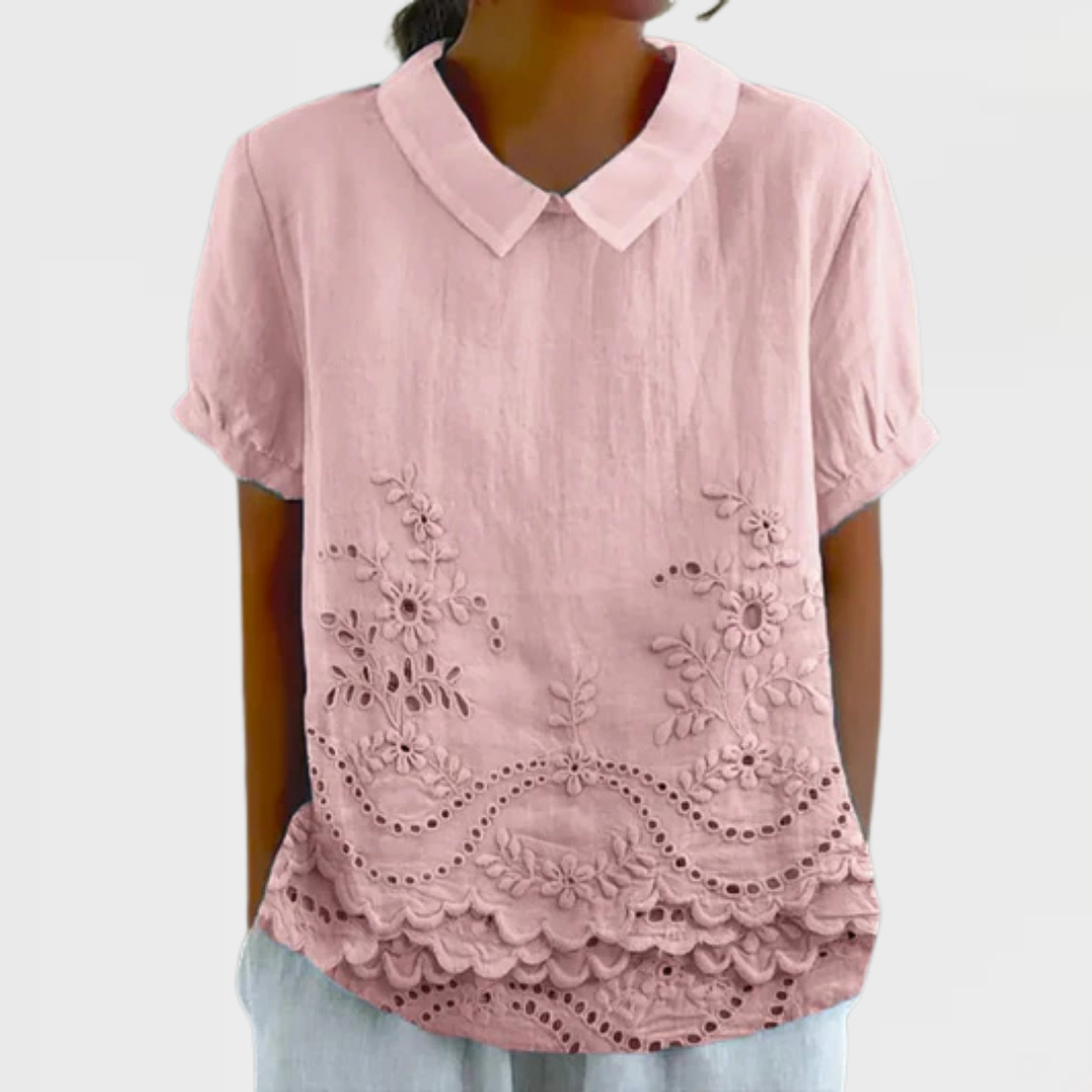 Klarette™ | Floral Embroidered Shirt