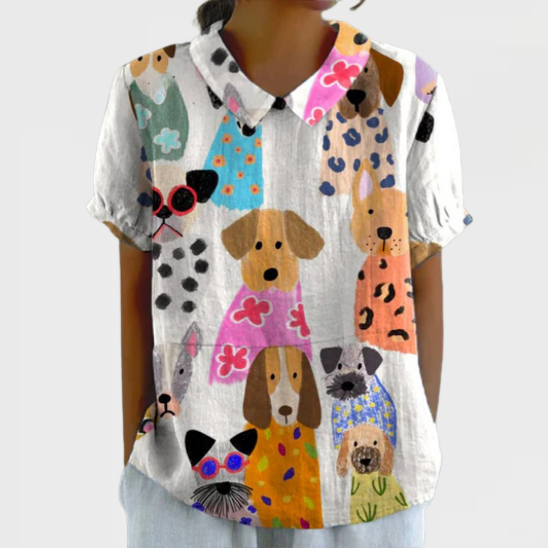 Imogen™ | Dog Print Shirt