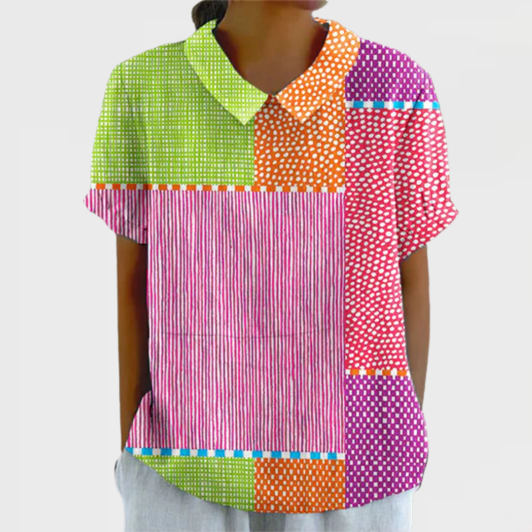 Gwynara™ | Colorful Patchwork Shirt