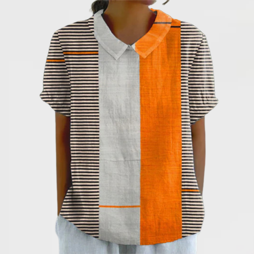 Jorvaine™ | Color Block Striped Shirt