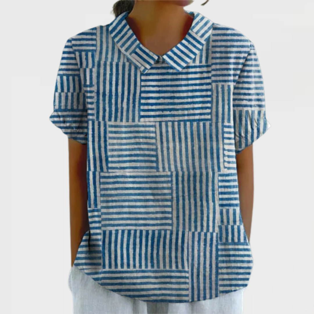 Hollace™ | Striped Patchwork Shirt