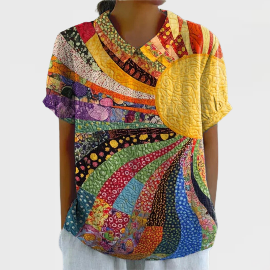 Ottavia™ | Sunburst Patchwork Shirt
