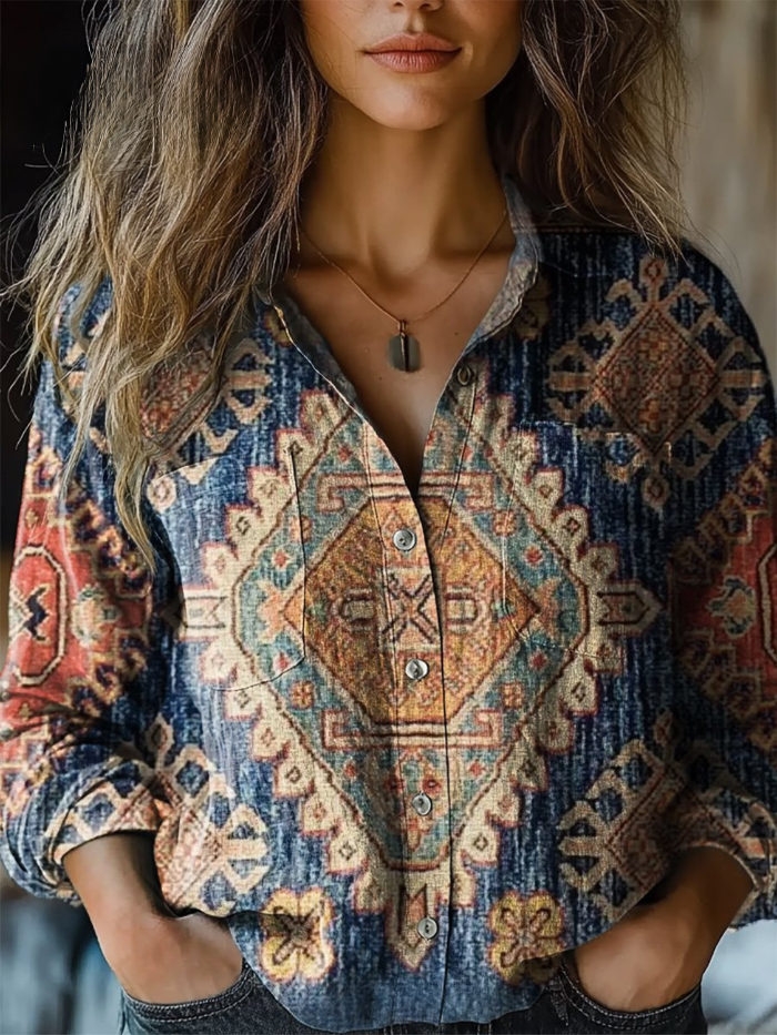 Turaya™ | Vintage Print Blouse
