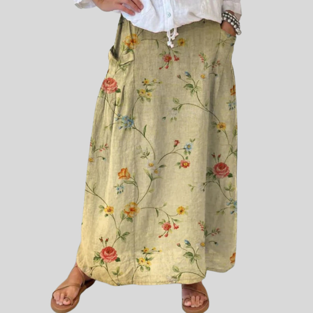 Evelise™ | Printed Midi Skirt