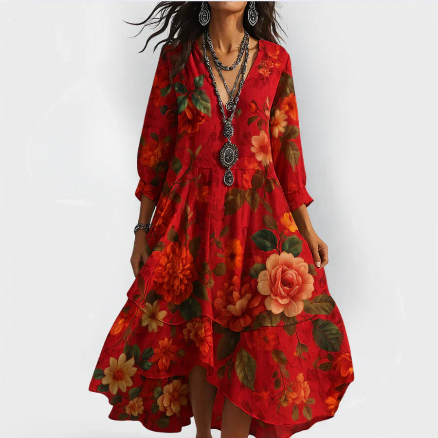 Diana™ | Fresh Boho Dress with Body-Flattering Drape